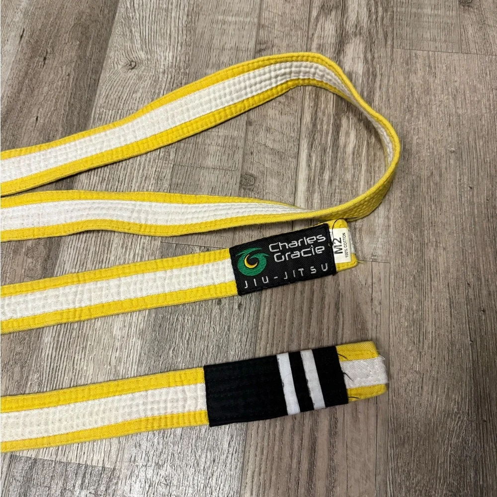Kids Yellow and White Jiu-Jitsu Belt
